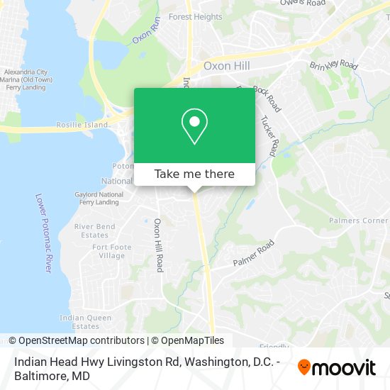 Mapa de Indian Head Hwy Livingston Rd