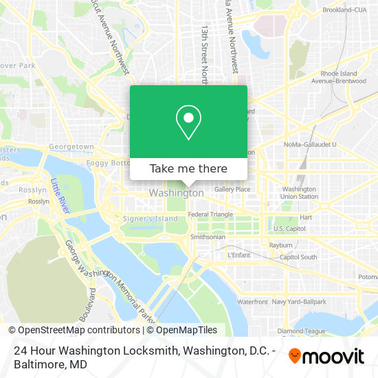 Mapa de 24 Hour Washington Locksmith