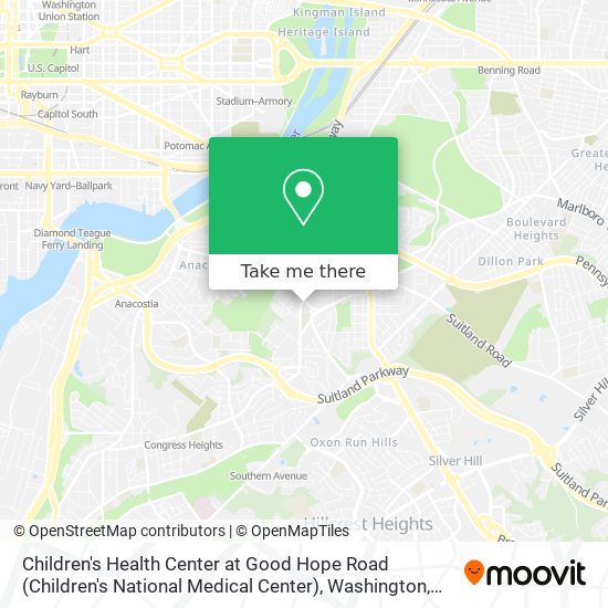 Mapa de Children's Health Center at Good Hope Road (Children's National Medical Center)