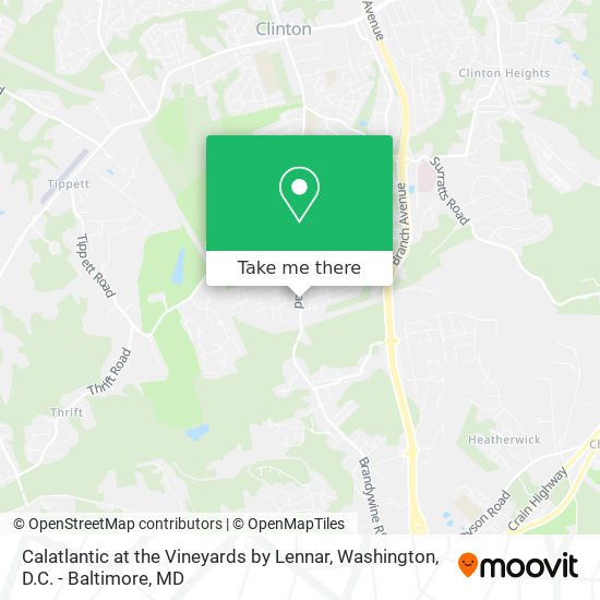 Calatlantic at the Vineyards by Lennar map