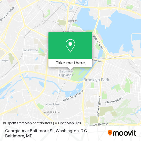 Mapa de Georgia Ave Baltimore St
