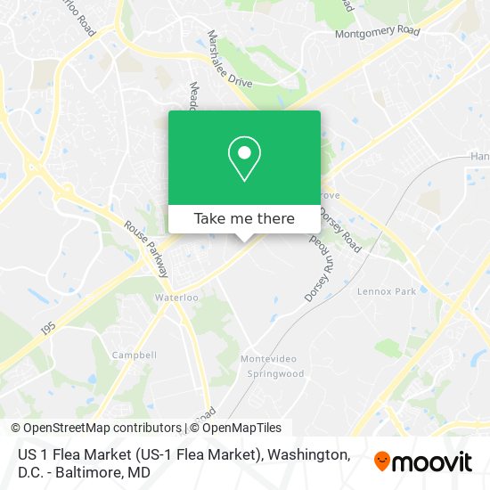 US 1 Flea Market map