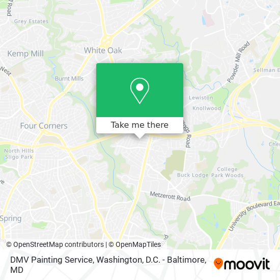 Mapa de DMV Painting Service