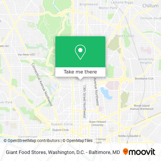 Mapa de Giant Food Stores