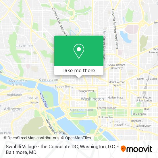 Swahili Village - the Consulate DC map