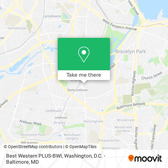 Best Western PLUS-BWI map