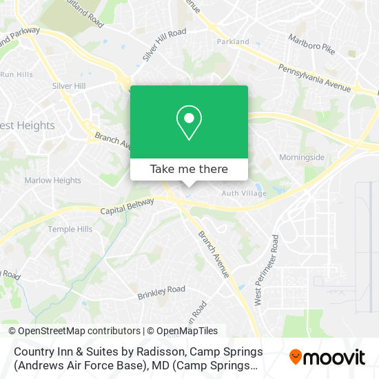 Country Inn & Suites by Radisson, Camp Springs (Andrews Air Force Base), MD (Camp Springs Country I map