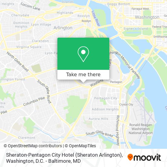 Mapa de Sheraton-Pentagon City Hotel (Sheraton Arlington)