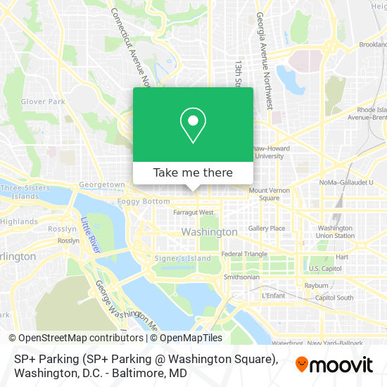 SP+ Parking (SP+ Parking @ Washington Square) map