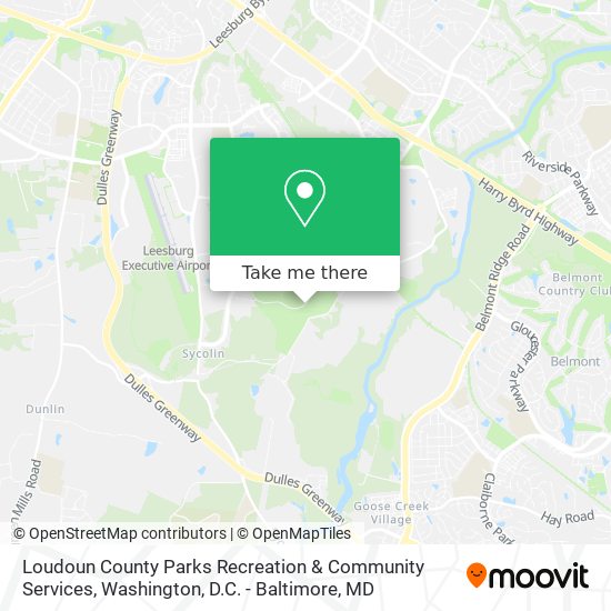 Loudoun County Parks Recreation & Community Services map