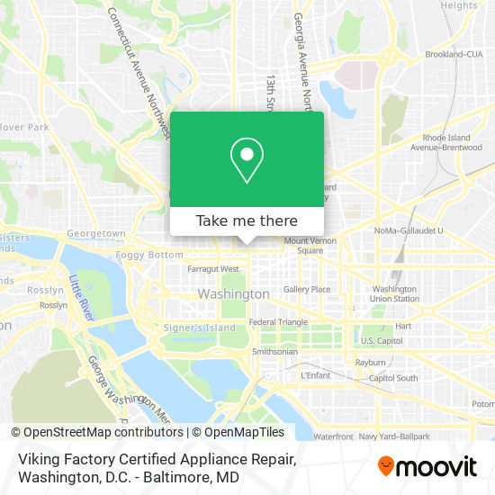 Mapa de Viking Factory Certified Appliance Repair