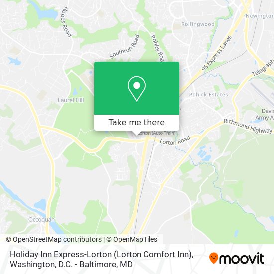 Mapa de Holiday Inn Express-Lorton (Lorton Comfort Inn)