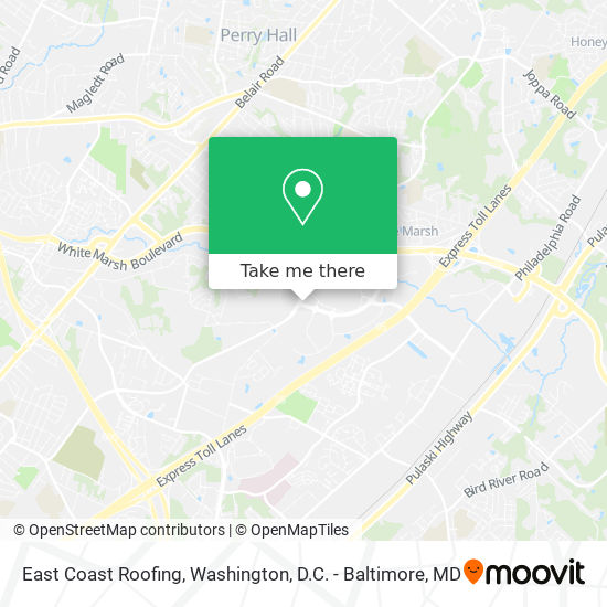 Mapa de East Coast Roofing