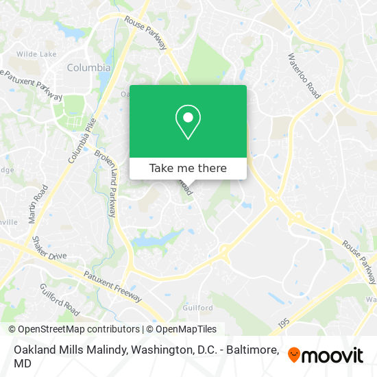 Mapa de Oakland Mills Malindy