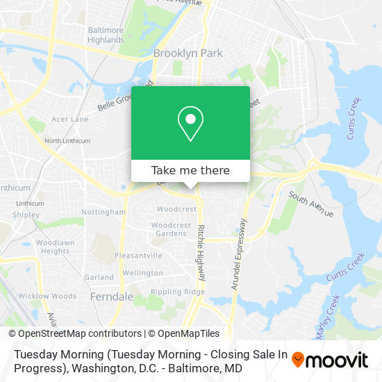 Tuesday Morning (Tuesday Morning - Closing Sale In Progress) map