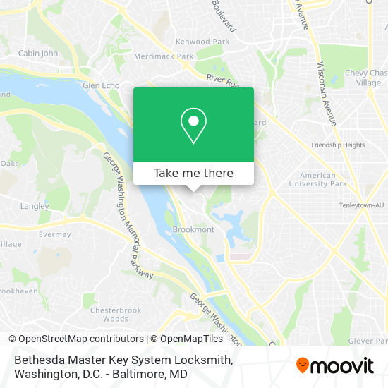 Mapa de Bethesda Master Key System Locksmith
