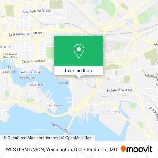 WESTERN UNION map