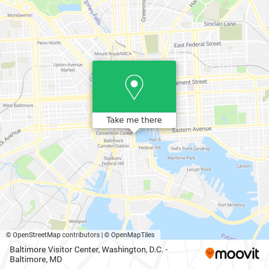 Mapa de Baltimore Visitor Center
