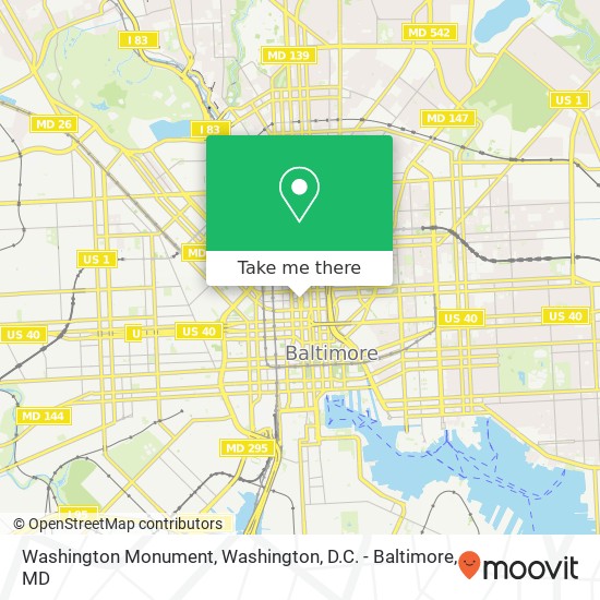 Washington Monument map