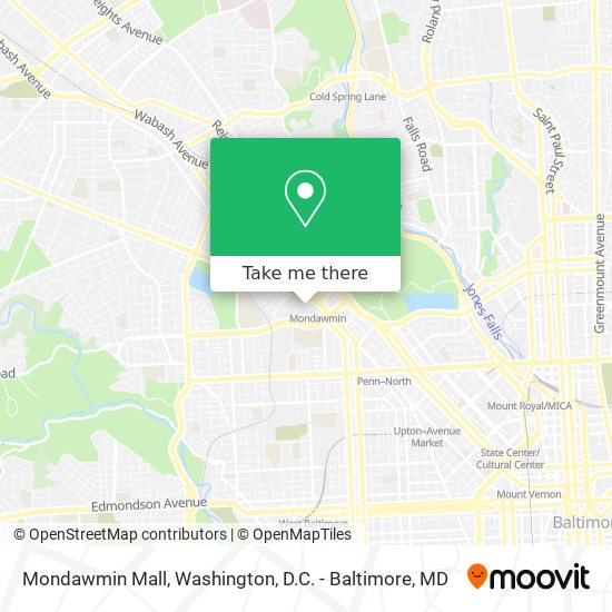 Mondawmin Mall map