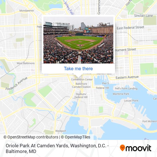 Oriole Park At Camden Yards map