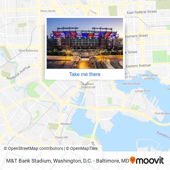 M&T Bank Stadium map