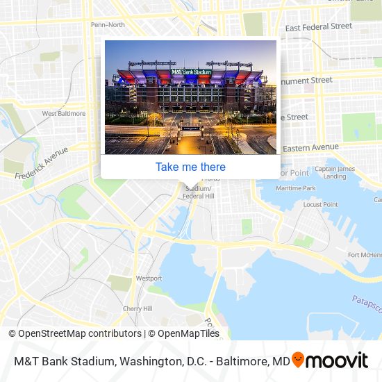 Mapa de M&T Bank Stadium