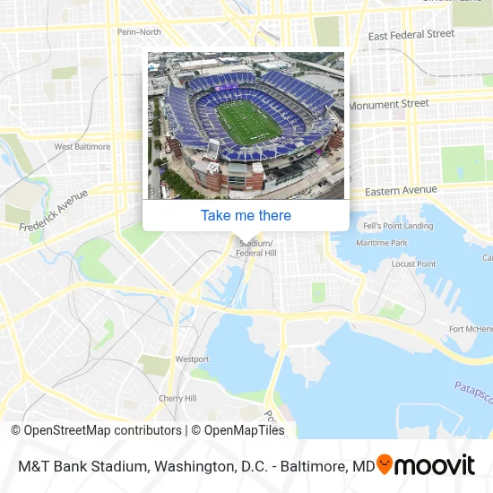 M&T Bank Stadium map