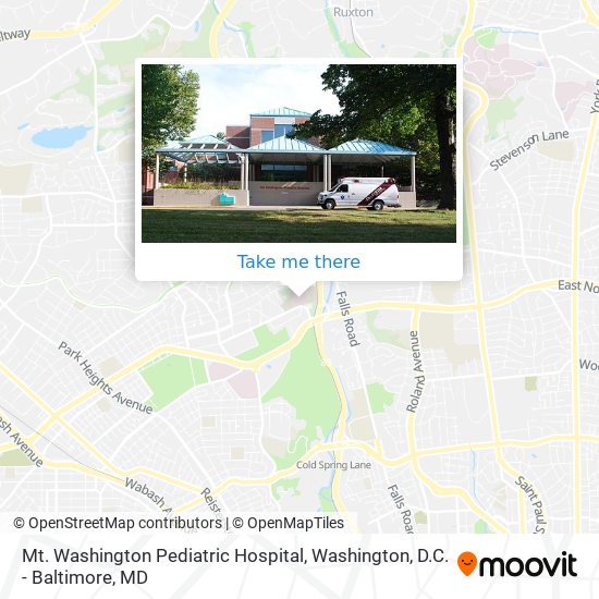 Mapa de Mt. Washington Pediatric Hospital