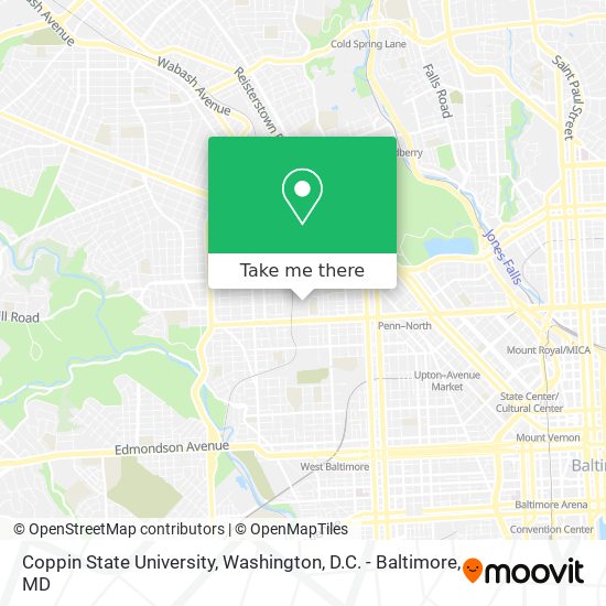 Mapa de Coppin State University