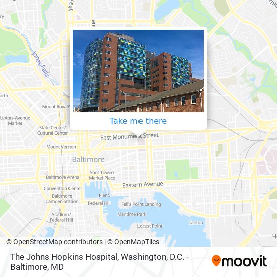 Mapa de The Johns Hopkins Hospital
