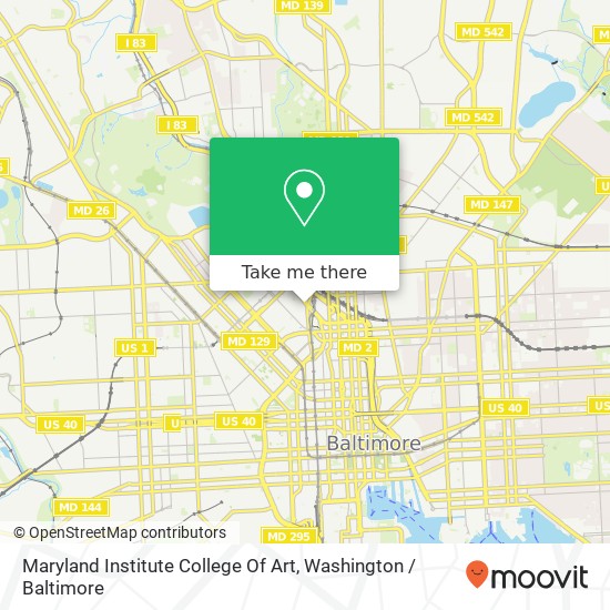 Mapa de Maryland Institute College Of Art