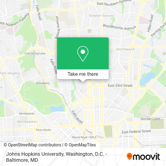 Johns Hopkins University map