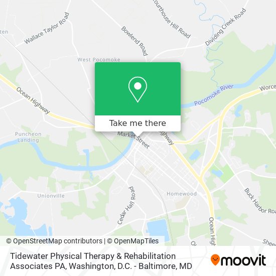 Mapa de Tidewater Physical Therapy & Rehabilitation Associates PA