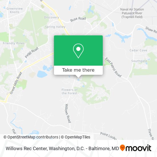 Willows Rec Center map