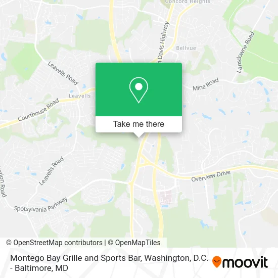 Montego Bay Grille and Sports Bar map