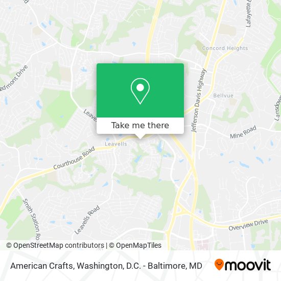 American Crafts map