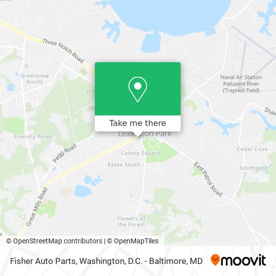 Fisher Auto Parts map