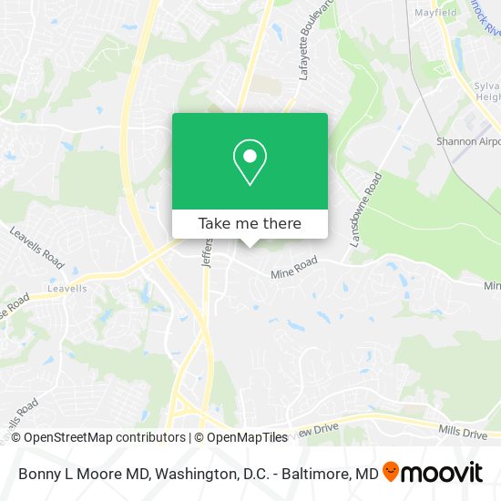 Bonny L Moore MD map