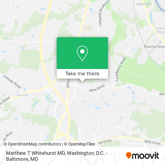 Matthew T Whitehurst MD map