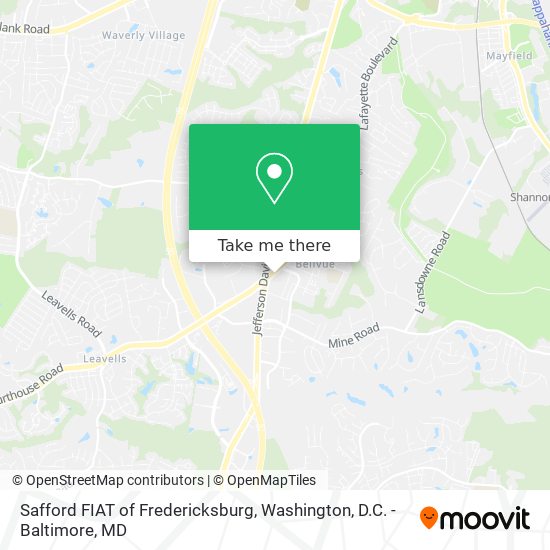 Mapa de Safford FIAT of Fredericksburg