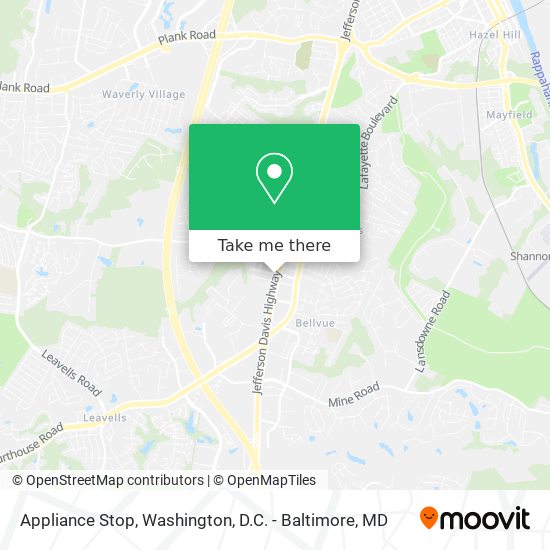 Appliance Stop map
