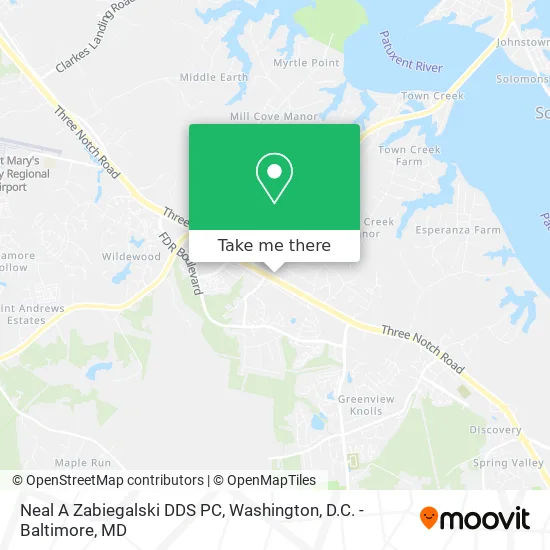 Neal A Zabiegalski DDS PC map