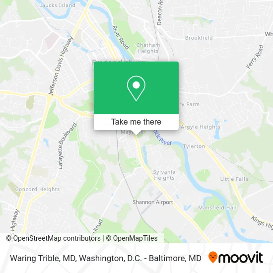 Waring Trible, MD map
