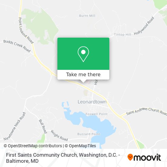 First Saints Community Church map