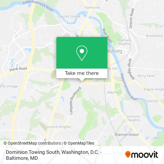 Dominion Towing South map