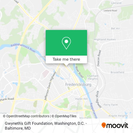 Gwyneth's Gift Foundation map