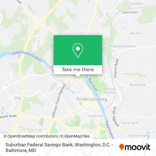 Suburban Federal Savings Bank map