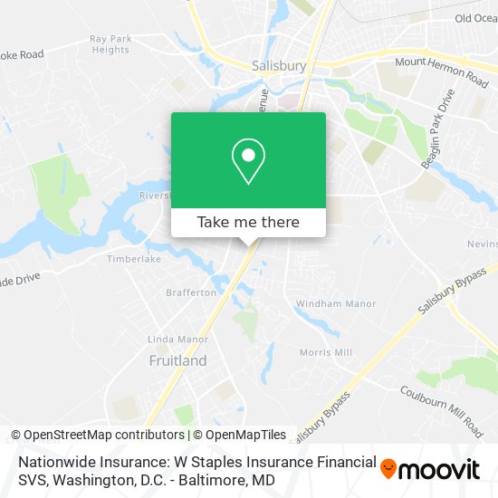 Mapa de Nationwide Insurance: W Staples Insurance Financial SVS