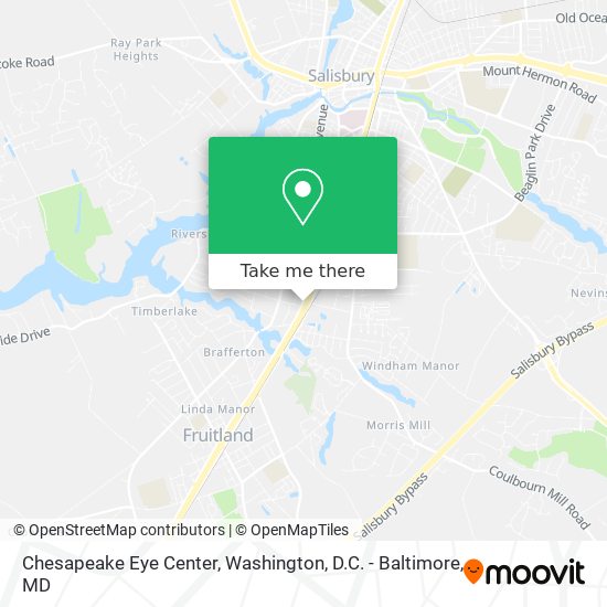 Chesapeake Eye Center map